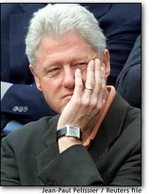 Image: Former Us President Bill Clinton Attends A Quarter Final Of The French Tennis Open